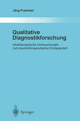 Kartonierter Einband Qualitative Diagnostikforschung von Jörg Frommer