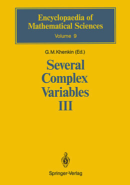 Kartonierter Einband Several Complex Variables III von 