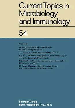 E-Book (pdf) Current Topics in Microbiology and Immunology von W. Arber, O. Maaløe, R. Rott