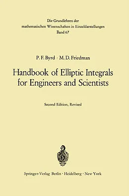 E-Book (pdf) Handbook of Elliptic Integrals for Engineers and Scientists von Paul F. Byrd, Morris David Friedman