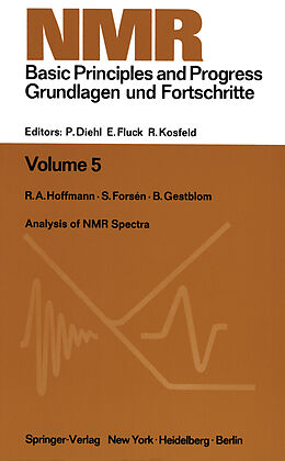 Couverture cartonnée Analysis of NMR Spectra de R. A. Hoffman, B. Gestblom, S. Forsen