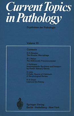 Kartonierter Einband Current Topics in Pathology / Ergebnisse der Pathologie von H.-W. Altmann, K. Benirschke, A. Bohle