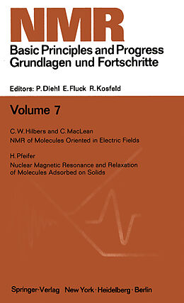 Couverture cartonnée NMR Basic Principles and Progress / NMR Grundlagen und Fortschritte de P. Diehl, R. Kosfeld, E. Fluck