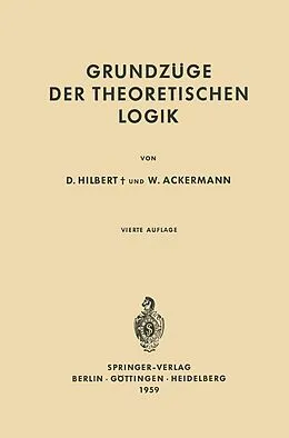E-Book (pdf) Grundzüge der Theoretischen Logik von David Hilbert, Wilhelm Ackermann