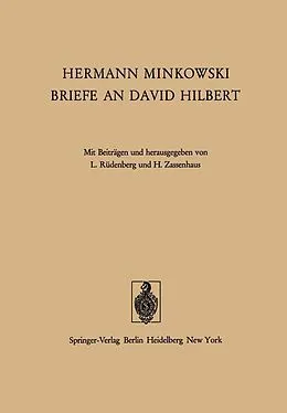 E-Book (pdf) Hermann Minkowski Briefe an David Hilbert von H. Minkowski
