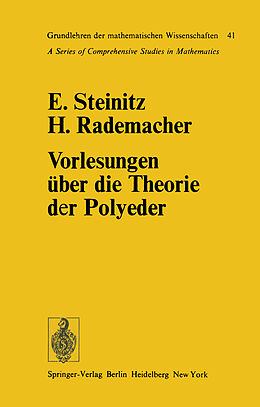 Kartonierter Einband Vorlesungen über die Theorie der Polyeder von Ernst Steinitz