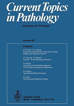 Couverture cartonnée Current Topics in Pathology 58 de 