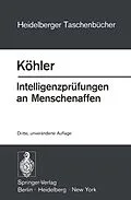 E-Book (pdf) Intelligenzprüfungen an Menschenaffen von W. Köhler