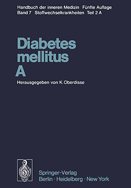 Kartonierter Einband Diabetes mellitus · A von E. Cerasi, P. Dieterle, H. Ege