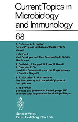 E-Book (pdf) Current Topics in Microbiology and Immunology / Ergebnisse der Mikrobiologie und Immunitätsforschung von W. Arber, R. Rott, H. G. Schweiger