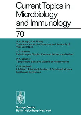 E-Book (pdf) Current Topics in Microbiology and Immunology / Ergebnisse der Mikrobiologie und Immunitätsforschung von W. Arber, H. G. Schweiger, M. Sela