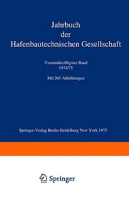 E-Book (pdf) Jahrbuch der Hafenbautechnischen Gesellschaft von Arved Bolle, Reinhart Kühn