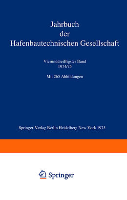 Kartonierter Einband Jahrbuch der Hafenbautechnischen Gesellschaft von Arved Bolle, Reinhart Kühn
