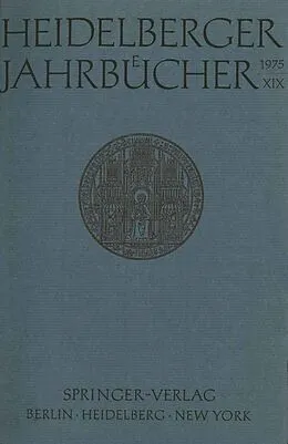 E-Book (pdf) Heidelberger Jahrbücher von H. Schipperges