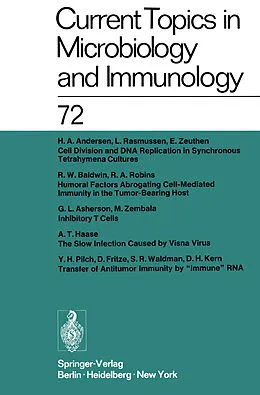 E-Book (pdf) Current Topics in Microbiology and Immunology / Ergebnisse der Mikrobiologie und Immunitätsforschung von W. Arber, H. G. Schweiger, M. Sela
