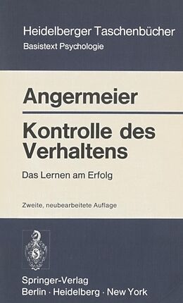 E-Book (pdf) Kontrolle des Verhaltens von Wilhelm F. Angermeier