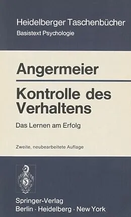 E-Book (pdf) Kontrolle des Verhaltens von Wilhelm F. Angermeier