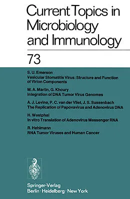 E-Book (pdf) Current Topics in Microbiology and Immunology / Ergebnisse der Mikrobiologie und Immunitätsforschung von W. Arber, H. G. Schweiger, M. Sela