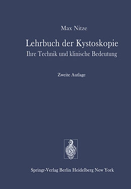 Kartonierter Einband Lehrbuch der Kystoskopie von M. Nitze