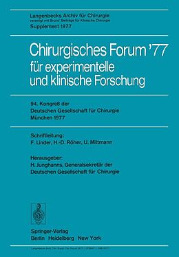 E-Book (pdf) Chirurgisches Forum 77 für experimentelle und klinische Forschung von 