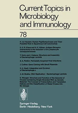 E-Book (pdf) Current Topics in Microbiology and Immunology von W. Arber, R. Rott, H. G. Schweiger