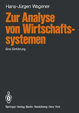 E-Book (pdf) Zur Analyse von Wirtschaftssystemen von H.-J. Wagener