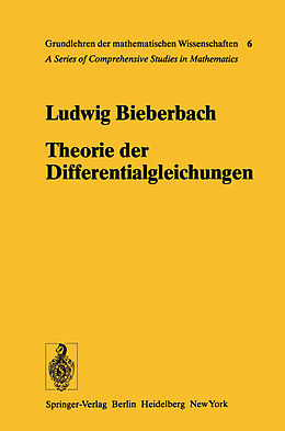 E-Book (pdf) Theorie der Differentialgleichungen von Ludwig Bieberbach