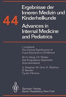 E-Book (pdf) Ergebnisse der Inneren Medizin und Kinderheilkunde/Advances in Internal Medicine and Pediatrics von P. Frick, G. -A. von Harnack, G. A. Martini