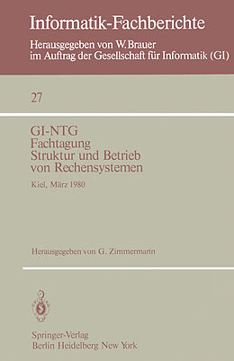 E-Book (pdf) GI-NTG Fachtagung Struktur und Betrieb von Rechensystemen von 