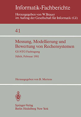 E-Book (pdf) Messung, Modellierung und Bewertung von Rechensystemen von 