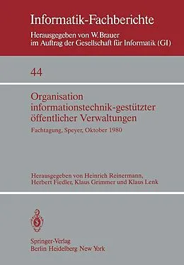 E-Book (pdf) Organisation informationstechnik-gestützter öffentlicher Verwaltungen von 