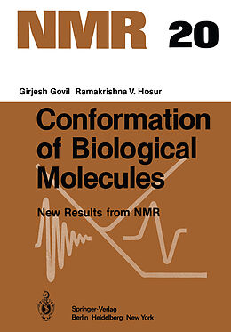 Couverture cartonnée Conformation of Biological Molecules de R. V. Hosur, G. Govil