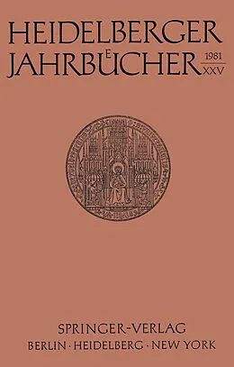 E-Book (pdf) Heidelberger Jahrbücher von H. Schipperges