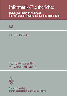 E-Book (pdf) Korrekte Zugriffe zu verteilten Daten von H. Bender