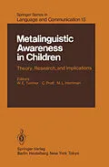 E-Book (pdf) Metalinguistic Awareness in Children von J. Bowey, W. E. Tunmer, R. Grieve