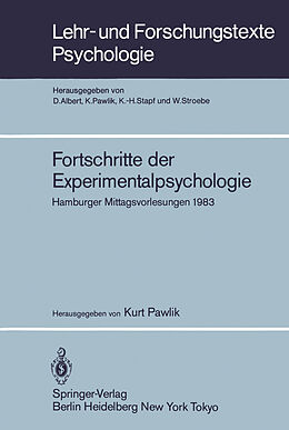 E-Book (pdf) Fortschritte der Experimentalpsychologie von 