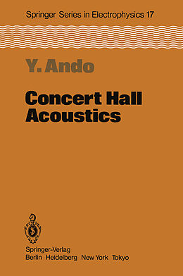 Couverture cartonnée Concert Hall Acoustics de Yoichi Ando