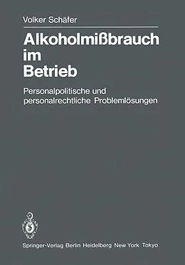 E-Book (pdf) Alkoholmißbrauch im Betrieb von V. Schäfer