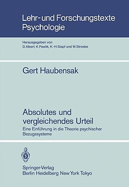 E-Book (pdf) Absolutes und vergleichendes Urteil von Gert Haubensak