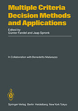 Couverture cartonnée Multiple Criteria Decision Methods and Applications de 