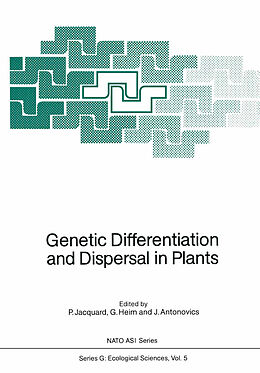 Couverture cartonnée Genetic Differentiation and Dispersal in Plants de 