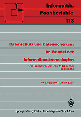 E-Book (pdf) Datenschutz und Datensicherung im Wandel der Informationstechnologien von 