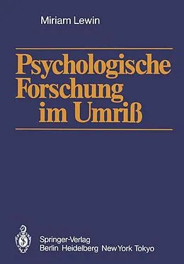 E-Book (pdf) Psychologische Forschung im Umriß von Miriam Lewin
