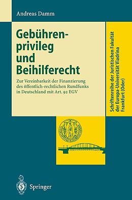 E-Book (pdf) Gebührenprivileg und Beihilferecht von Andreas Damm