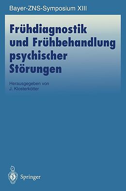 E-Book (pdf) Frühdiagnostik und Frühbehandlung psychischer Störungen von 