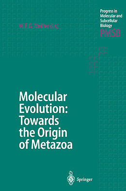 Couverture cartonnée Molecular Evolution: Towards the Origin of Metazoa de 