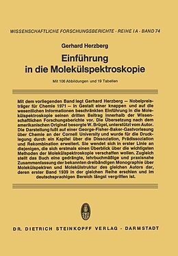 E-Book (pdf) Einführung in die Molekülspektroskopie von Gerhard Herzberg