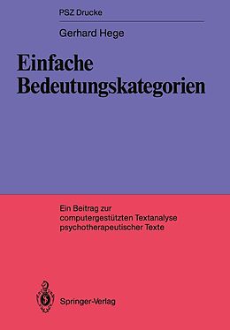 E-Book (pdf) Einfache Bedeutungskategorien von Gerhard Hege