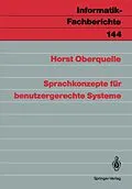 E-Book (pdf) Sprachkonzepte für benutzergerechte Systeme von Horst Oberquelle