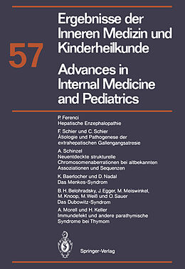 Kartonierter Einband Ergebnisse der Inneren Medizin und Kinderheilkunde/Advances in Internal Medicine and Pediatrics von P. Frick, G.-A. von Harnack, K. Kochsiek